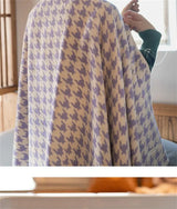 Maison Échelon Houndstooth Cotton Face Towel – Luxury Jacquard Hand Towel | Soft Vintage Bathroom Linen