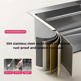 TitanFlow Stainless Steel Kitchen Sink Set – Heavy-Duty Single Bowl Sink | Modern Utility Basin with Faucet & Soap Dispenser