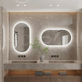 Aurelia Glow LED Oval Mirror – Frameless Bathroom Vanity Mirror with Anti-Fog Heating & Smart Touch Dimming