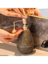 MaisonCeré Heritage Soap Dispenser – Vintage Ceramic Refillable Pump Bottle for Bathroom & Kitchen