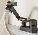 AquaTwist FlexPro Basin Mixer – 360° Swivel Bathroom Faucet | Dual-Handle Hot & Cold Sink Tap