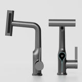 AquaLuxe SmartCascade Basin Mixer – Digital Waterfall Bathroom Faucet | Adjustable LED Temperature Sink Tap
