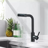 CascadeFlow Pull-Down Kitchen Mixer – 360° Swivel Stainless Steel Faucet | Waterfall Spray Sink Tap
