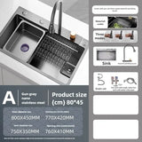 TitanFlow Stainless Steel Kitchen Sink Set – Heavy-Duty Single Bowl Sink | Modern Utility Basin with Faucet & Soap Dispenser