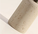 Calacéra Ceramic Bathroom Accessories Set – Stone-Effect Luxury Vanity Collection | Modern Spa Bathroom Décor