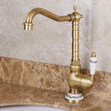 Beaumont Vintage Brass Wall Mixer Tap – Swivel Kitchen & Bathroom Faucet | Solid Brass Hot & Cold Control