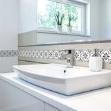 Miravelle Mosaic Trim Panels – Waterproof Peel & Stick Wall Décor | Flexible Kitchen & Bathroom Backsplash Strips