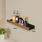 Velmora CulinaWood Wall Shelf – No-Drill Kitchen Storage Organiser for Spices, Cutting Boards & Utensils | Modern Wood-Effect Metal Rack