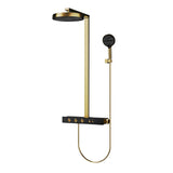 Aurelius ThermoSpa Shower System – Concealed Rainfall Thermostatic Shower Set | Luxury Gold Bathroom Upgrade
