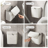 FormaWall Compact Waste Bin – Wall-Mounted Bathroom & Kitchen Bin | Multi-Function Storage Design