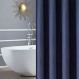 Veloura WaffleSpa Shower Curtain – Waterproof Textured Bathroom Curtain with Mold-Resistant Finish | Luxury Hotel-Style Bathroom Upgrade