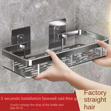 AquaNest Adhesive Shower Shelf – Aluminium Bathroom Storage Rack | No-Drill Space-Saving Organiser