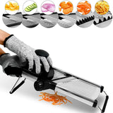 SliceCraft Precision Mandoline – Adjustable Stainless Steel Vegetable Slicer | Professional Food Prep Cutter