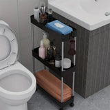 GlideNest Slim Rolling Storage Cart – Ultra-Narrow 4-Tier Organiser for Bathroom, Kitchen & Utility Spaces