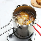 KuroKrisp Japanese Fry Pot – 304 Stainless Steel Tempura Pan Set | Oil-Saving Deep Fry Cooker