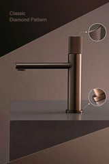 NoirVista Bathroom Faucet – Matte Black Brass Basin Faucet | Hot & Cold Water Mixer | Modern Single Handle Vanity Faucet with Ceramic Cartridge