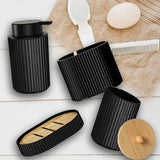 Obsidienne Matte Black Bathroom Set – Modern Vanity Accessories Collection | Luxury Minimalist Bathroom Décor