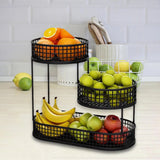 Eloria FruitElegance Metal Wire Fruit Basket – Modern Open-Design Fruit & Vegetable Storage Bowl | Stylish Kitchen Counter & Dining Table Centrepiece