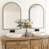 ArcLuxe Black Arch Mirror – Modern Metal Wall Mirror | Decorative Vanity & Entryway Accent