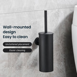 IronVale Stainless Steel Toilet Brush Set – Modern Rustproof Bathroom Cleaner with Hygienic Storage Holder