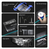 NoirFlow Smart Kitchen Sink Station – Gunmetal Stainless Steel Waterfall Sink | Digital Display Workstation Basin
