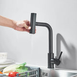 CascadeFlow Pull-Down Kitchen Mixer – 360° Swivel Stainless Steel Faucet | Waterfall Spray Sink Tap