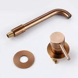 RoséVita Wall Basin Mixer – Rose Gold Brass Bathroom Faucet | Luxury Concealed Dual Handle Tap