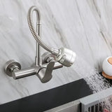 FlexiArc Wall Kitchen Mixer Tap – Stainless Steel 360° Swivel Faucet | Flexible Hot & Cold Sink Tap