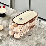 FreshRoll Automatic Egg Organizer – Multi-Tier Rolling Egg Holder | Stackable Refrigerator Egg Storage | Space-Saving Egg Dispenser for Kitchen