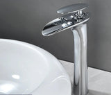 ArcticCascade Basin Mixer – White Waterfall Bathroom Faucet | Contemporary Single Lever Sink Tap
