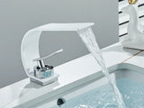 CascadeLine Waterfall Basin Mixer – Luxury Brass Bathroom Faucet | Modern Single Lever Sink Tap