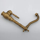 BronzoClassica HeritageFlow Mixer – Vintage Antique Brass Faucet | 360° Swivel Kitchen & Bathroom Tap