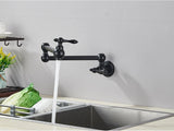 AurumFlex Wall Kitchen Tap – Brushed Gold Swivel Faucet | Premium Space-Saving Cold Water Mixer