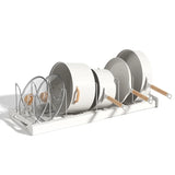 Culinara Foldable Pot Lid Organiser – Space-Saving Kitchen Storage Rack | Modern Cookware Holder