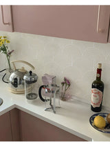 ArtTiles 10-Piece Abstract Matte Tile Sticker Set – Waterproof Peel-and-Stick Vinyl Décor for Kitchen & Bathroom