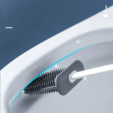 FlexiClean Silicone Toilet Brush Set – Flat Head, Flexible & Hygienic Wall-Mount Bathroom Cleaner