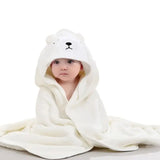 SnuggleNest Hooded Baby Towel – Ultra-Soft Coral Fleece Bath Wrap | Cozy Quick-Dry Baby Towel