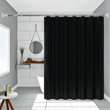 ObsidianShield Luxe PEVA Shower Curtain – Waterproof Black Bathroom Liner | Mould-Resistant Minimalist Design