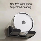 AeroNest No-Drill Hair Dryer Organiser – Dual-Layer Wall Storage Rack | Space-Saving Bathroom Styling Holder