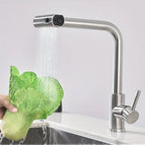 NoirSpray Pull-Down Kitchen Tap – Gunmetal Stainless Steel Mixer Faucet | 6-Function Spray & 360° Swivel