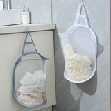 Eloria FlexiStore Foldable Hanging Laundry Basket – Breathable Cotton Mesh Clothes Organiser | Space-Saving Door & Wall-Mounted Laundry Storage Bag