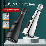 AquaGlide MotionTap – 720° Swivel Kitchen Tap Extender | 3-Mode Spray & Full Sink Coverage