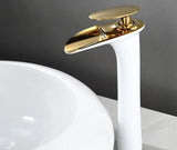 ArcticCascade Basin Mixer – White Waterfall Bathroom Faucet | Contemporary Single Lever Sink Tap