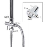 LuxeCascade Rain Shower Set – Thermostatic Bathroom Shower System | Overhead Rainfall & Handheld Spray