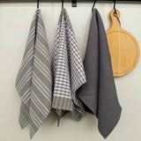 LinenCraft Cotton Tea Towel Set – Ultra-Absorbent Kitchen Towels | Reusable Soft Cotton Dish Cloths