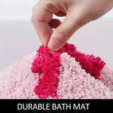 RoséMuse Tufted Statement Rug – Pink Slogan Bathroom Mat | Soft Non-Slip Modern Home Décor