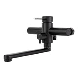 FlowMaster Wall-Mounted Kitchen Tap – Stainless Steel Mixer Faucet | Pull-Out Side Sprayer & 360° Swivel