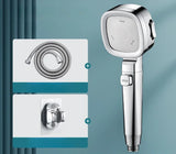 HydroVibe Square Shower Head – High-Pressure Handheld Spray System | Water-Saving Adjustable Bathroom Shower