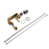 Aurelio Cascade Basin Mixer – Gold Waterfall Bathroom Faucet | Luxury Single Lever Sink Tap