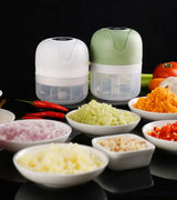 TurboPrep Mini Chopper – USB Rechargeable Electric Food Processor | Cordless Garlic & Vegetable Mincer